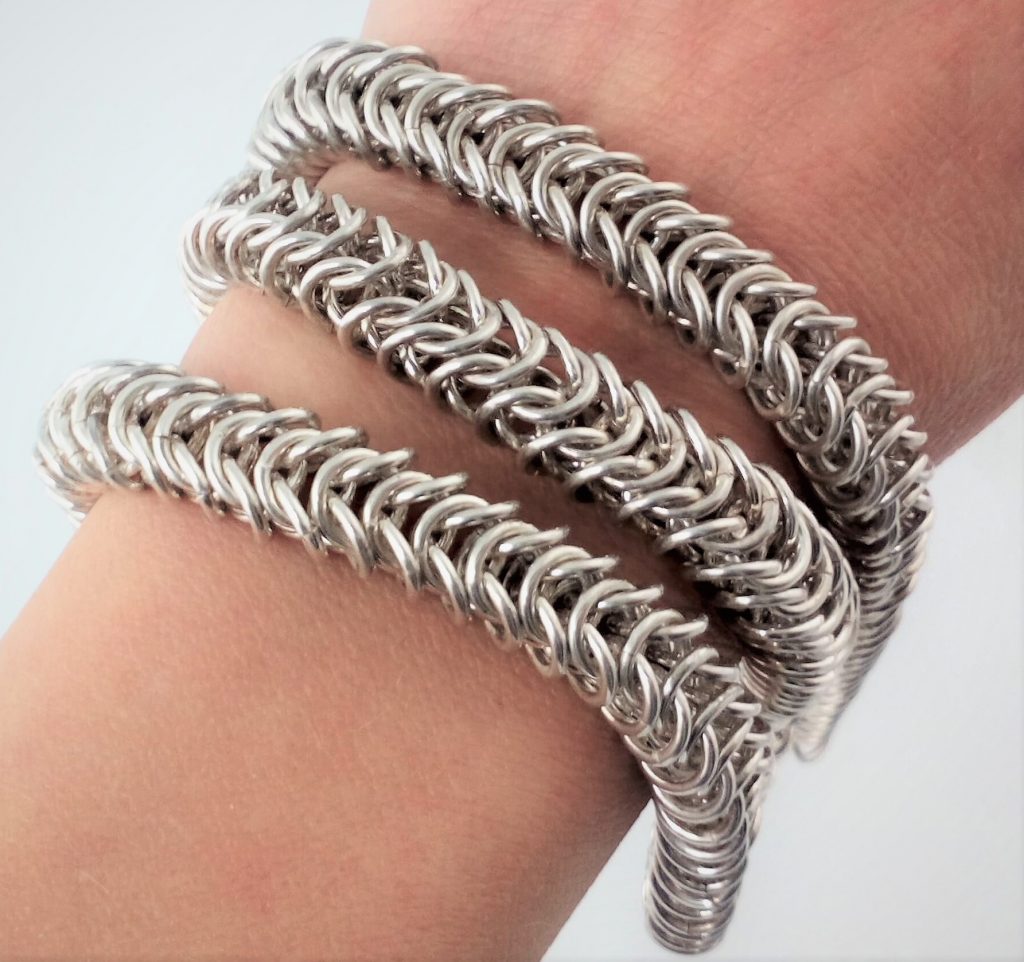 masywna, srebrna bransoletka - łańcuch