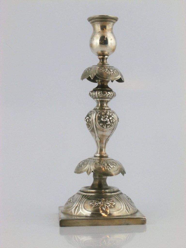 świecznik posrebrzany